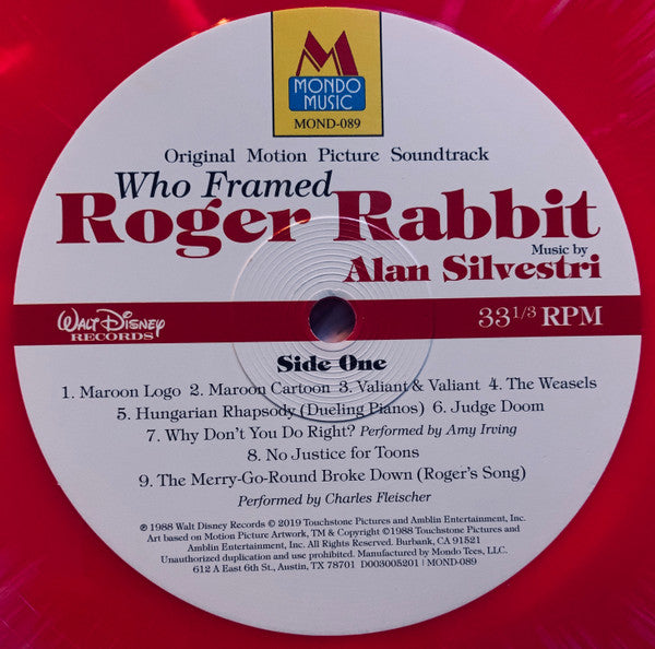 Alan Silvestri - Who Framed Roger Rabbit (Original Motion Picture Soundtrack) (Used Vinyl)