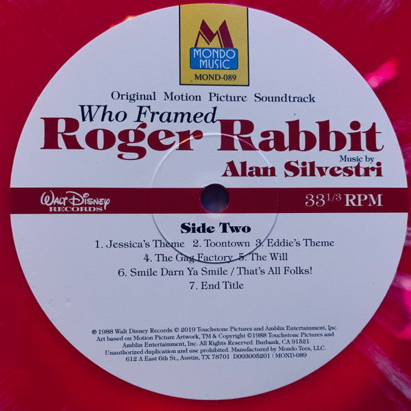 Alan Silvestri - Who Framed Roger Rabbit (Original Motion Picture Soundtrack) (Used Vinyl)