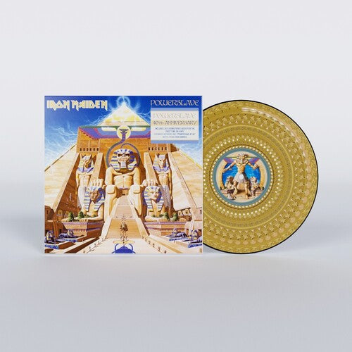 Iron Maiden - Powerslave LP (Limited Edition, Zoetrope Gold Colored Vinyl, 40th Anniversary Edition, Remastered)