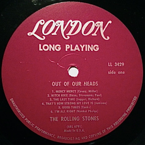 The Rolling Stones - Out Of Our Heads (Used Vinyl)