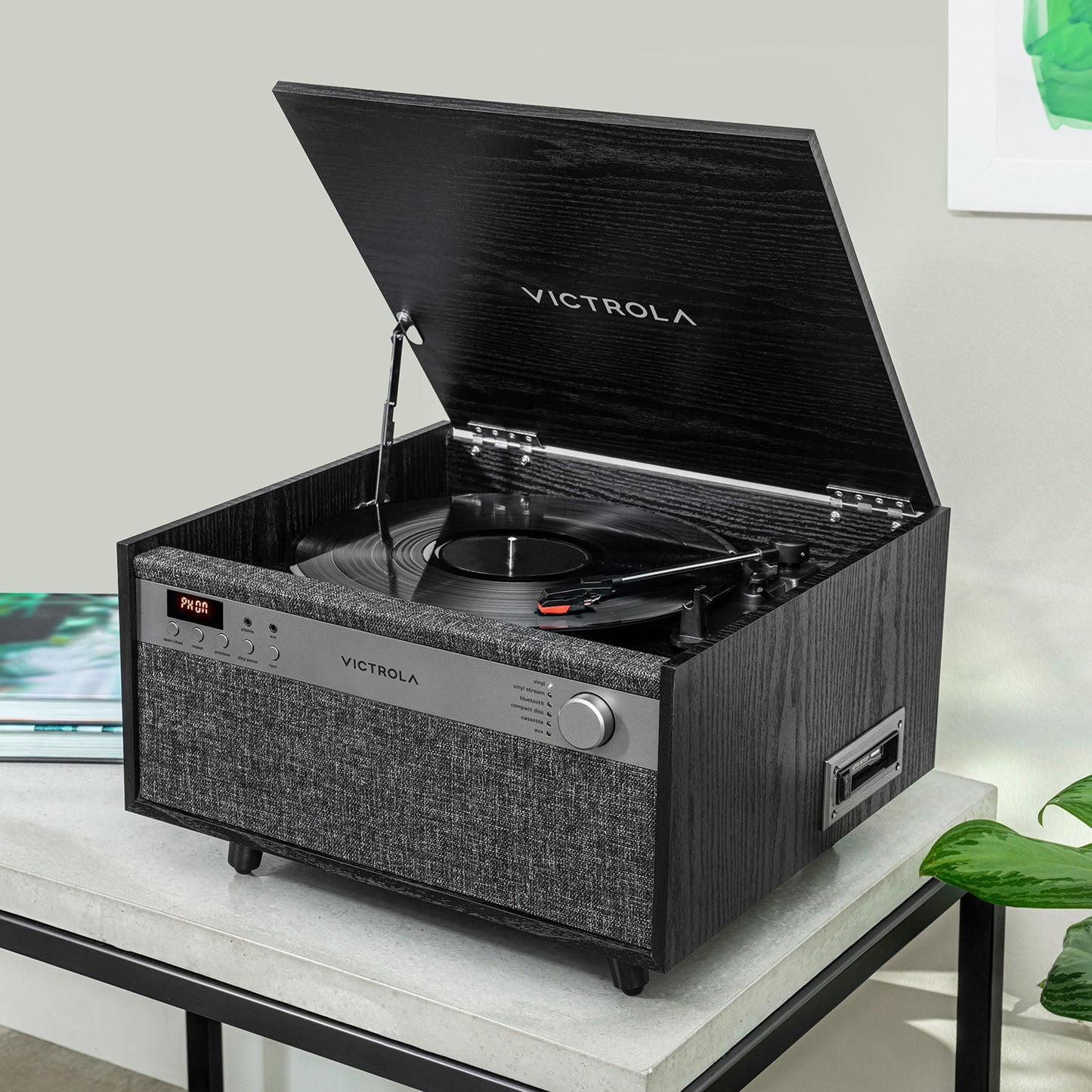 The Century 6-in-1 Wood Record Player