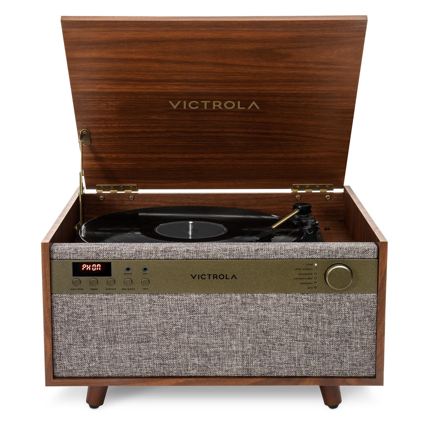 The Century 6-in-1 Wood Record Player