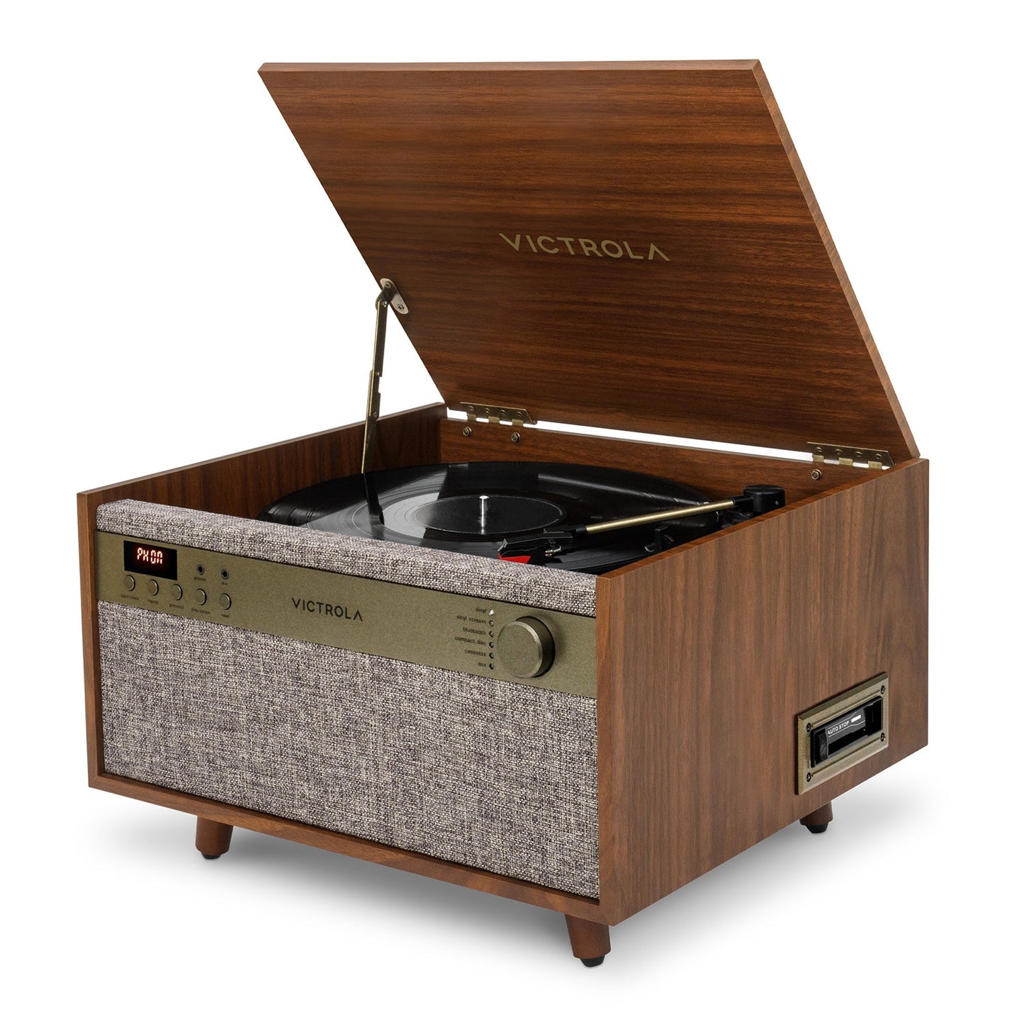 The Century 6-in-1 Wood Record Player