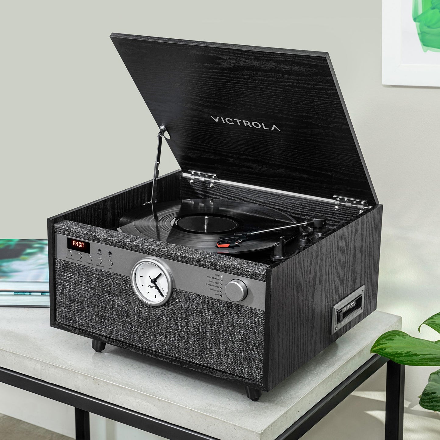 The Century Signature+ 6-in-1 Wood Record Player