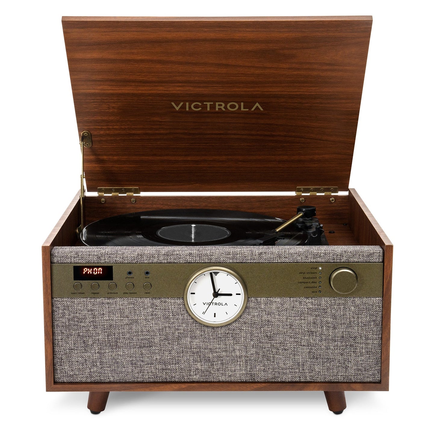 The Century Signature+ 6-in-1 Wood Record Player